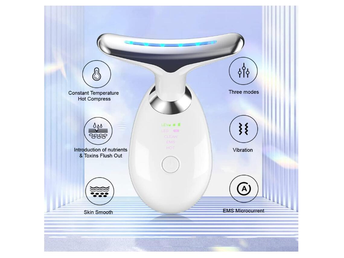 Masajeador facial lifting - Dispositivo Facial de Limpieza con 3 Luces LED