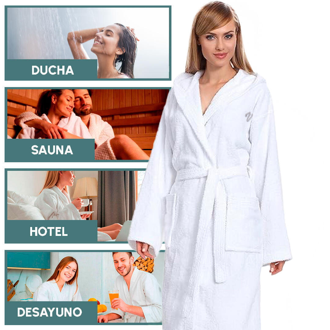 Albornoz🌺 unisex extra hecho de algodón 100%☃ suave y de alta absorción🌼