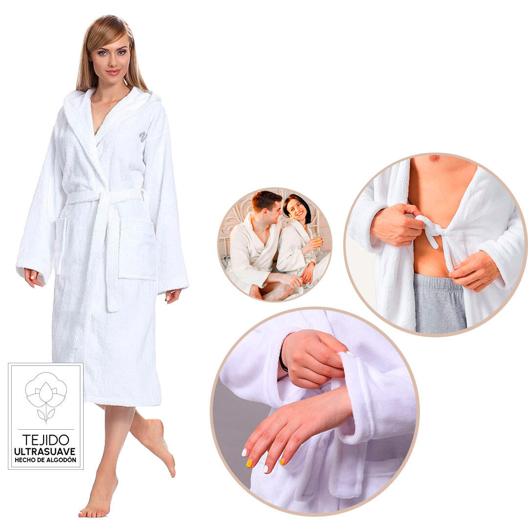 Albornoz🌺 unisex extra hecho de algodón 100%☃ suave y de alta absorción🌼